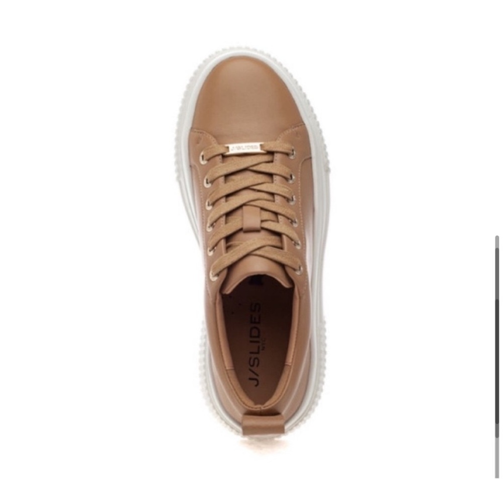 NWT J/SLIDES WEST Nude Leather Sneaker - Picture 5 of 15